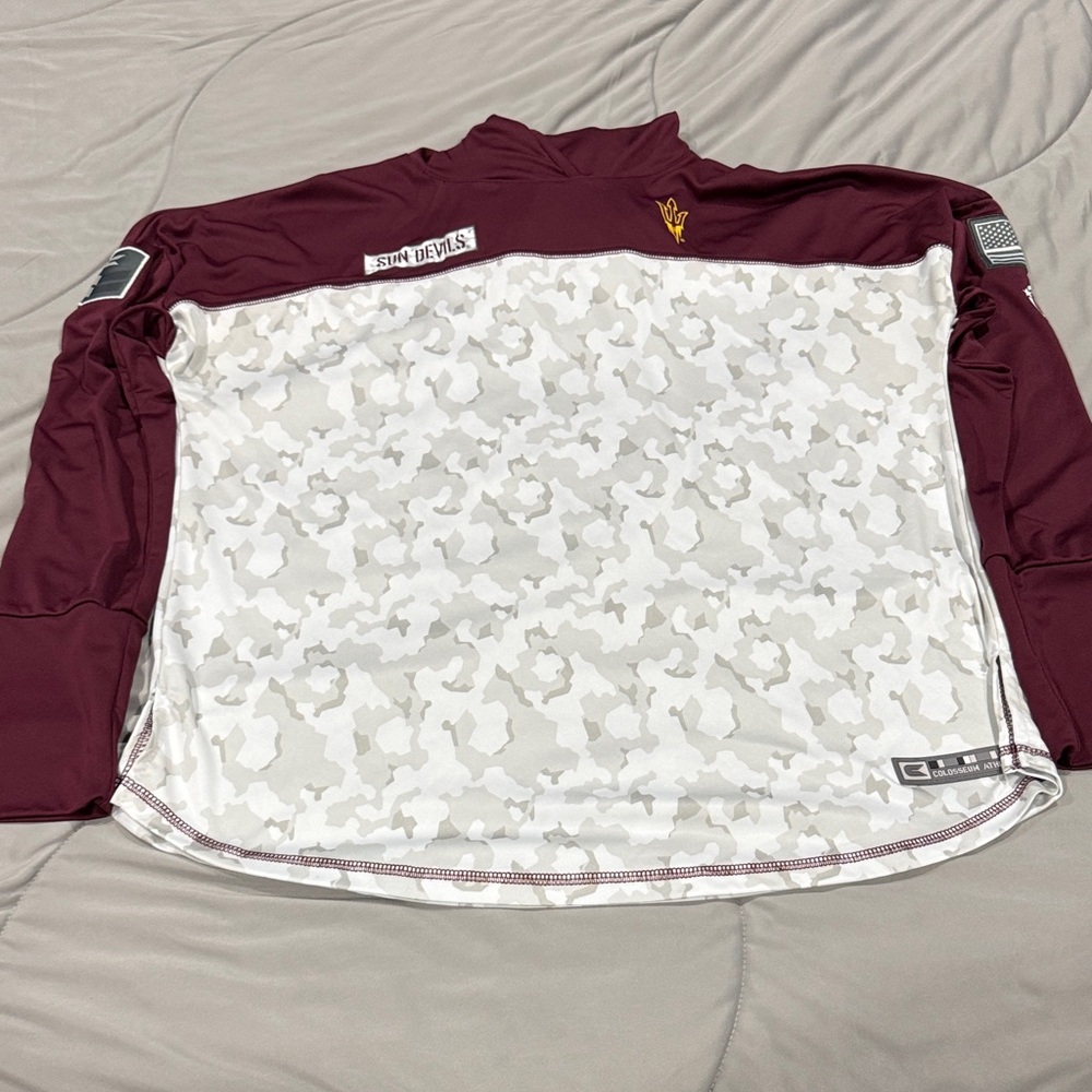 Arizona State Sun Devils Maroon & White Pullover Hoodie